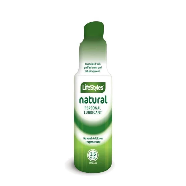 Lifestyles Natural Water-Based Personal Lubricant | 3.5oz Pump Bottle | Sexual Lubricants