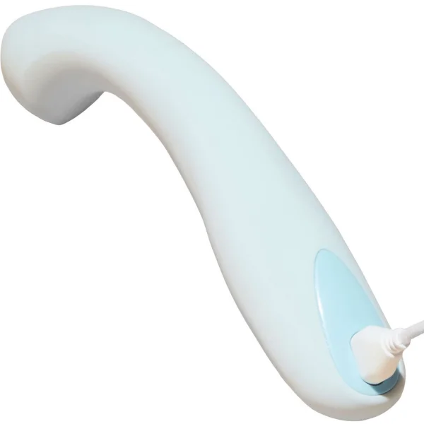 Arc Silicone Waterproof Rechargeable G-Spot Vibrator By Dame - Ice Blue