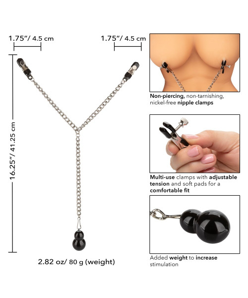 Nipple Play Weighted Dual Tier Nipple Clamps