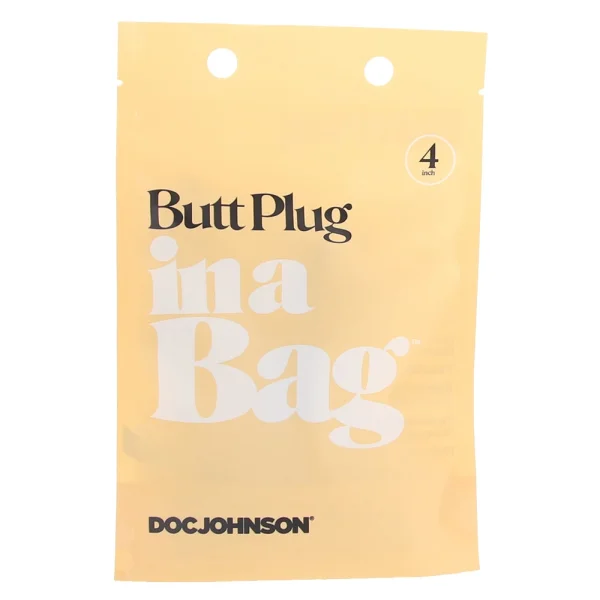 In A Bag 4" Silicone Butt Plug By Doc Johnson