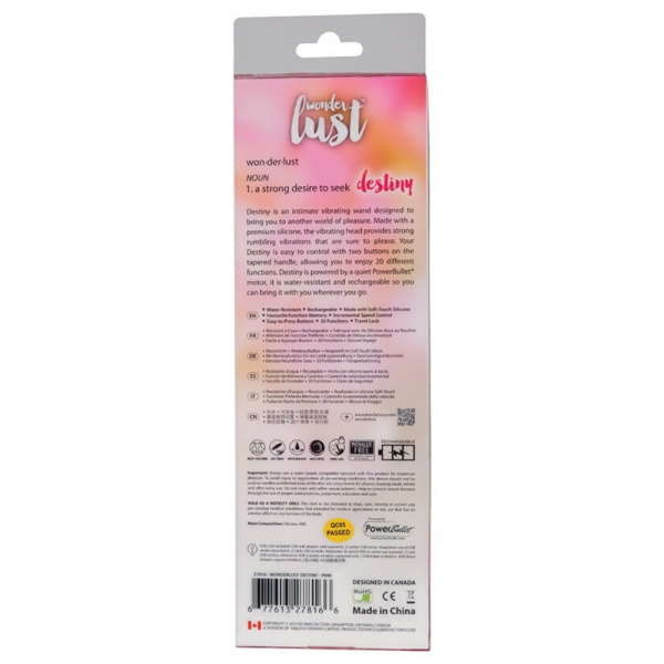 B.M.S. Enterprises Wonderlust Destiny Wand Massager