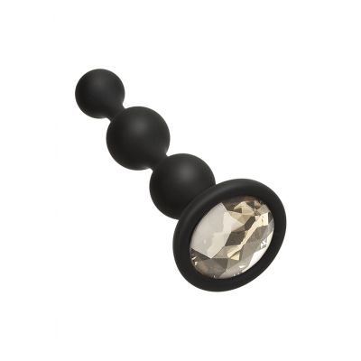 Booty Bling Wearable Silicone Beads Silver Butt Plug Uk