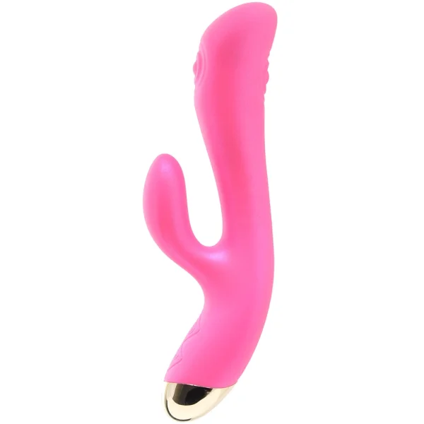 Aria Pleasin' AF Silicone Waterproof Dual Stimulation Vibrator By Blush - Fuchsia