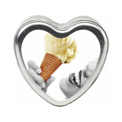Earthly Body Edible Massage Candle Vanilla 4oz Heart Tin