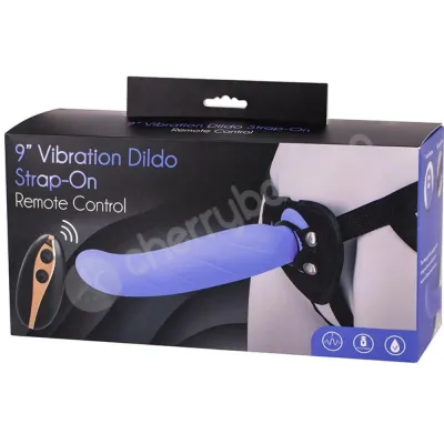 Seven Creations 9 Vibration Purple Dildo Harness Strap On Set