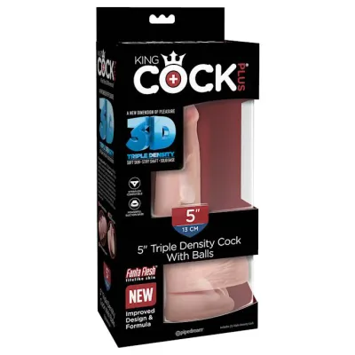Triple Density 5 Inch Cock With Balls Flesh 5 Inch