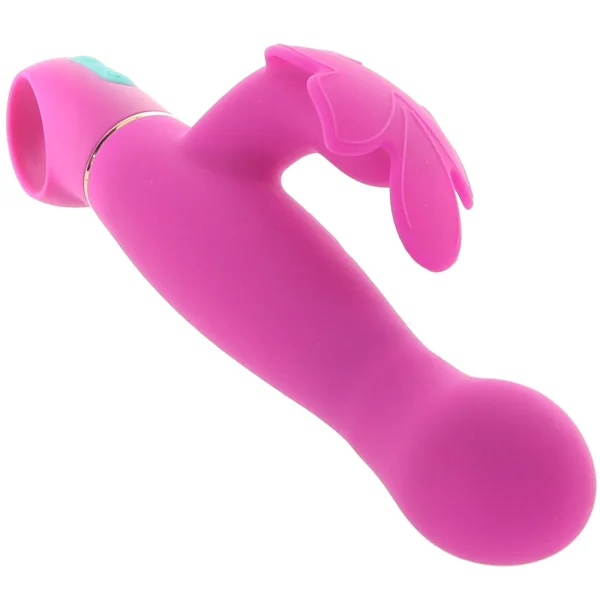 Aria Naughty AF 10-Function Silicone Dual Stimulation Vibrator By Blush - Plum