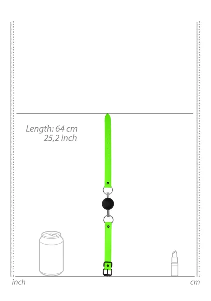 Ouch! Glow in the Dark Solid Ball Gag