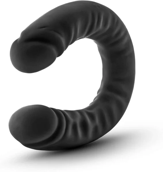 18" Slim Double Sided Dildo in Black