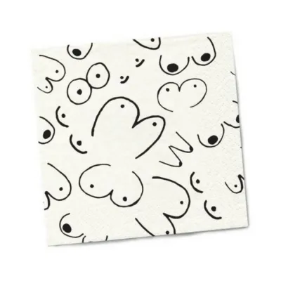 Games Novelty Twisted Wares Boobs Napkins 20 pack