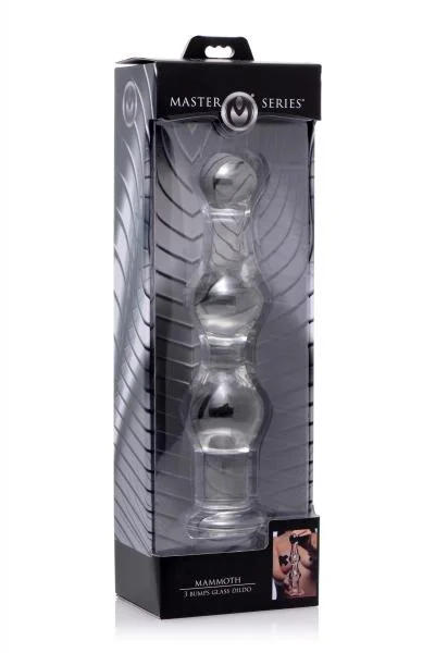 Mammoth 3 Bumps Glass Dildo Clear — image 5 of 5