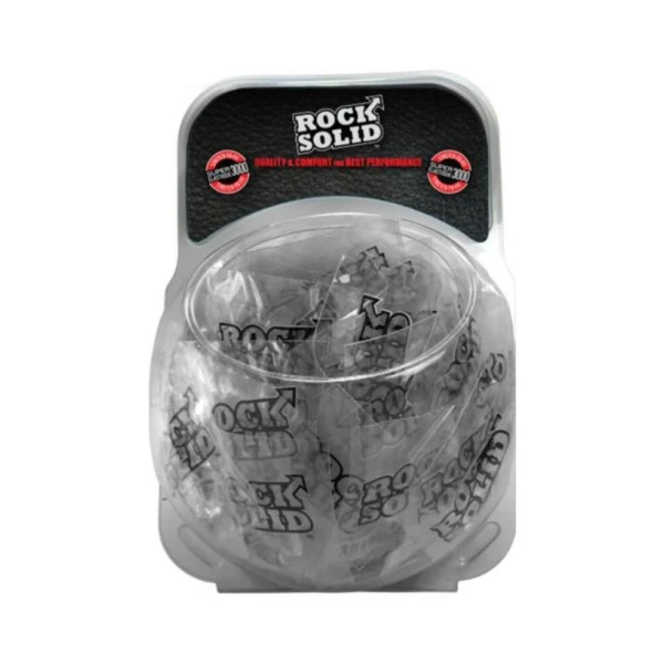 Rock Solid Donut C-ring Clambowl Of 100 Pieces Clear