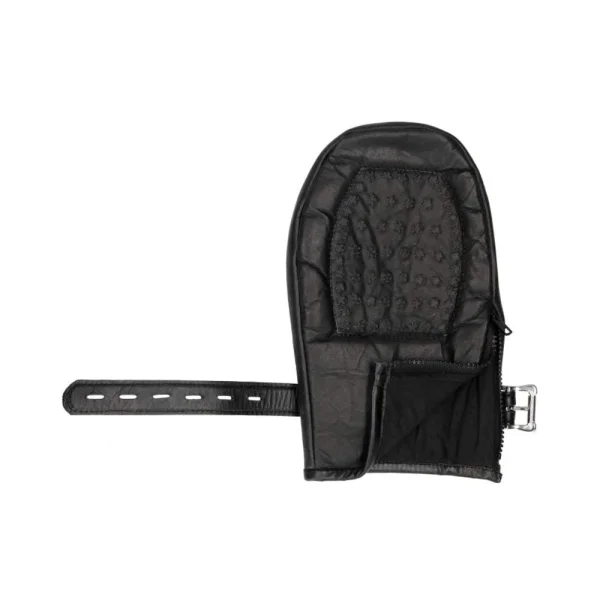 Ouch! Pain - Lamb Leather Bondage Mittens Padded With Metal Teeth