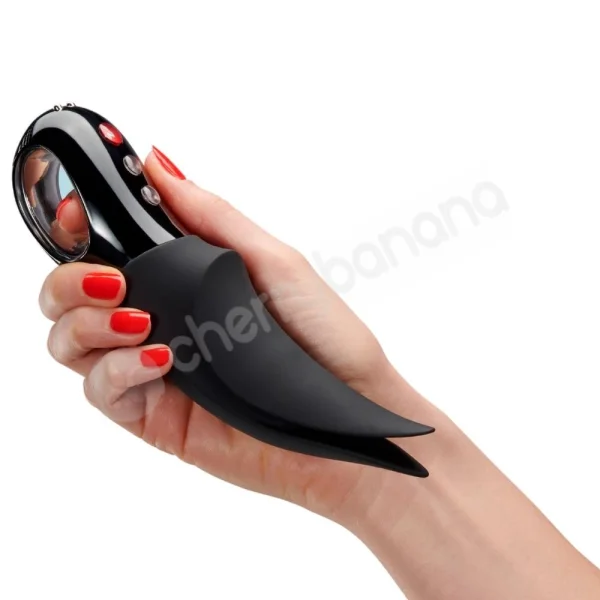 Fun Factory Volta Black Fluttering Foreplay External Couples Vibrator