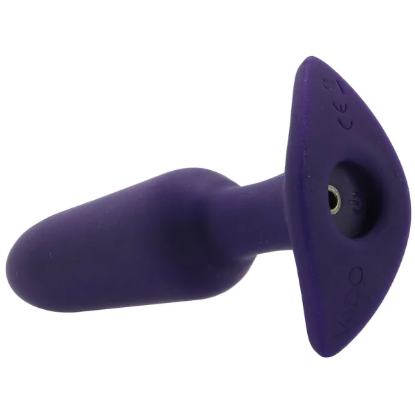 Bump Plus Silicone Rechargeable Vibrating Butt Plug With Remote by VeDO - Purple