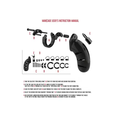 Model 02 Chastity 3 5 Cock Cage Black