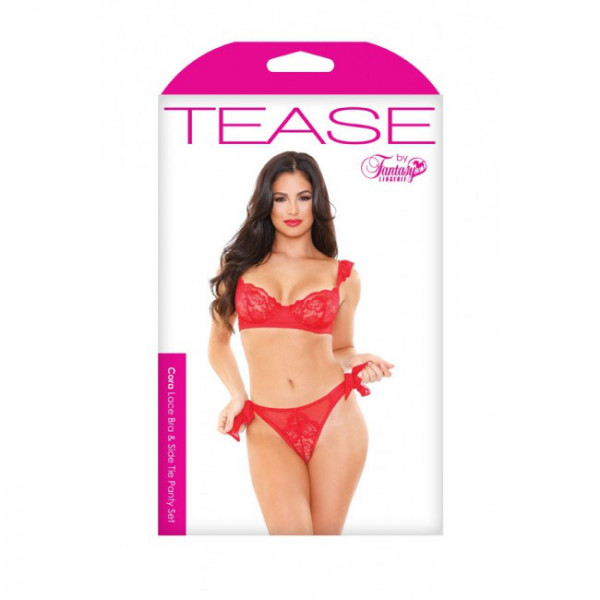 TEASE CORA Lace Bra & Side Tie Panty Set — image 4 of 4