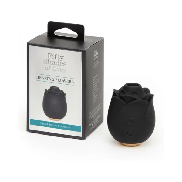 Clitoral Stimulation: Fifty Shades Of Grey Hearts And Flowers Suction Rose Black
