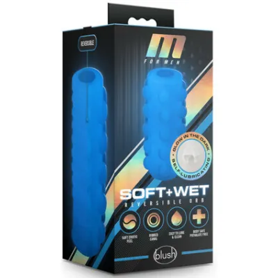M for Men Soft Wet Reversible Orb Glow In Dark Stroker Sleeve