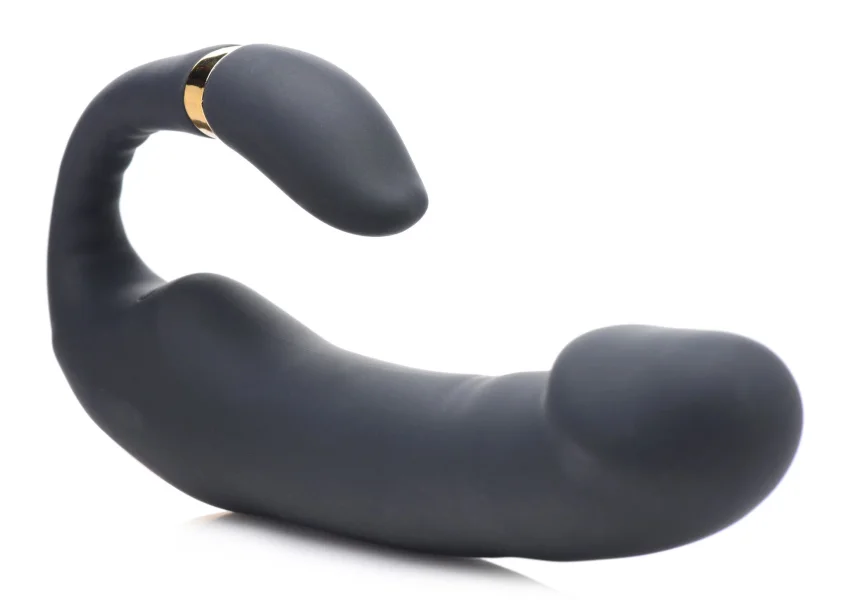 10x Pleasure Pose Come Hither Silicone Vibe With Poseable Clit Stim