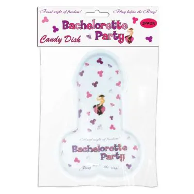 Bachelorette Party Pecker Candy Dish 3 Per Pack