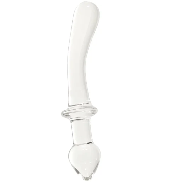 Gläs 9" Classic Curved Dual-Ended Glass Dildo  - Clear