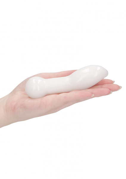 Blaze - White - Large Glass Dildo