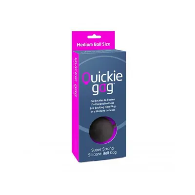 Quickie Ball Gag Medium Black Medium