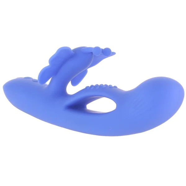 Butterfly Dreams Rechargeable Waterproof  Silicone Dual Stimulating Vibrator By Evolved Novelties