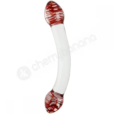 Daily Deal 34 Off Crystal Pleasures Glass Red Head Lover Double Dildo