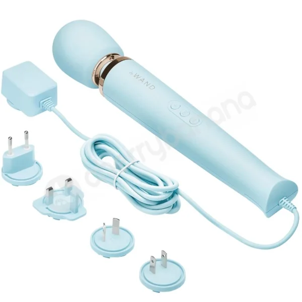 Le Wand Sky Blue Powerful Plug-in Vibrating Massager Wand