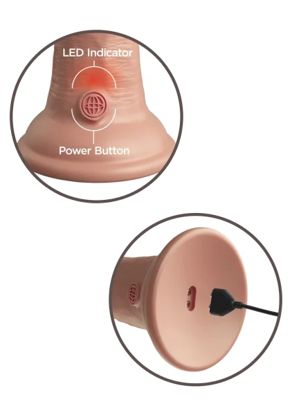 Pipedream Products King Cock Elite 8” Vibrating Silicone Cock Light