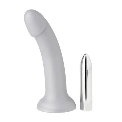 Nood Colours Silver Dildo With Bullet