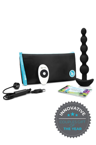 B-Vibe 3 Motor Vibrating Silicone 8.2" Anal Beads with Remote