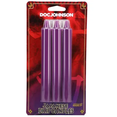 Japanese Drip Candles 3 Pack Purple