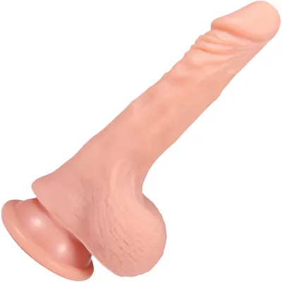 The Hookup 5 25 Inch Silicone Realistic Dildo With Balls Suction Cup Base By Fukena Vanilla