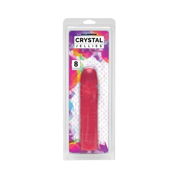 Crystal Jellies Classic Dong 8 Inch - Pink