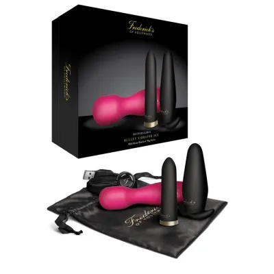 Frederick s of Hollywood 3 Pce Bullet Wand Anal Plug Set Rechargeable