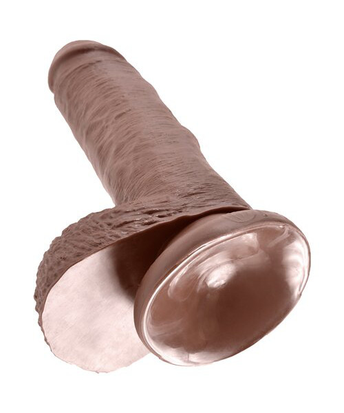 Pipedream King Cock Dark Tone Ballsy Dildo - 7, 9 or 10 Inch