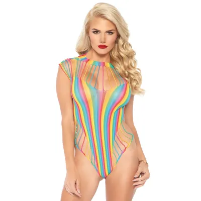 Shredded Opaque Cut Out Teddy One Size Rainbow