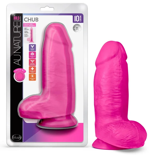 Au Naturel - Bold - Chub - 10 Inch Dildo - Pink