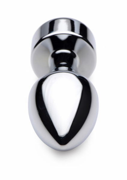 Weighted Base Aluminum Plug Pink Gem - Small - Vibrating Butt Plug