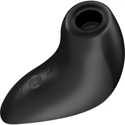 Satisfyer Magnetic Deep Pulse Silicone Rechargeable Waterproof Air Pulse Clitoral Stimulator Black