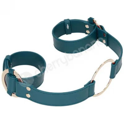 Ouch Halo Green Belted Handcuffs With Connector