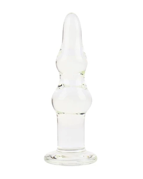 Lucent Bulbed Glass Butt Plug