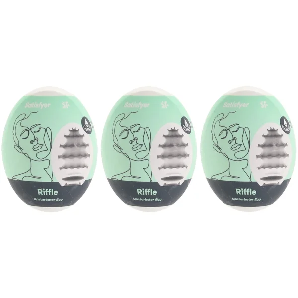 Satisfyer Riffle Masturbator Egg Triple Set