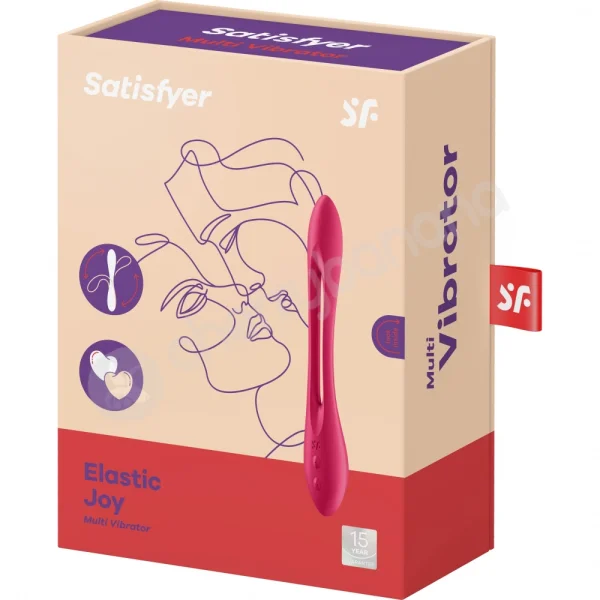 Satisfyer Elastic Joy Red Bendable Couples Versatile Vibrator