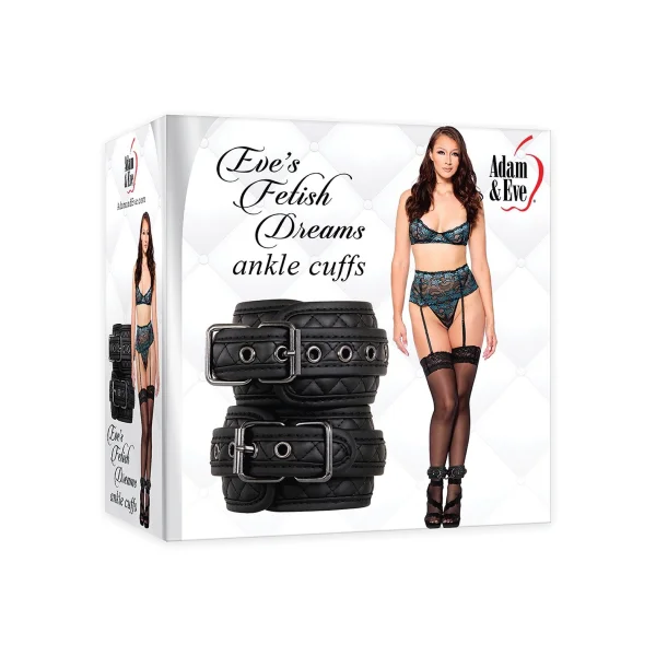 Adam & Eve's Fetish Dreams Ankle Cuffs - Black