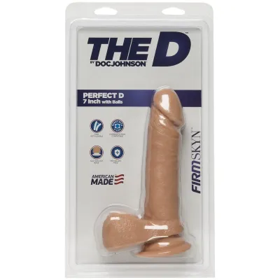 Doc Johnson The D Perfect D FirmSkyn 7 with Balls Vanilla