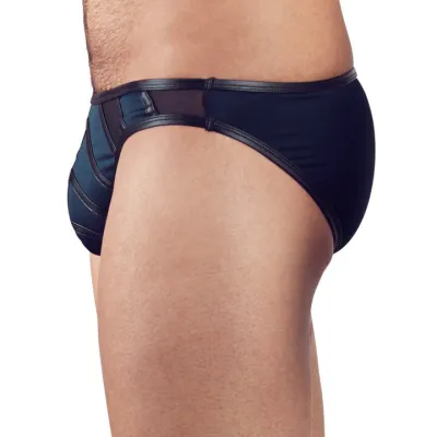NEK Navy Wet Look Mesh Men s Briefs